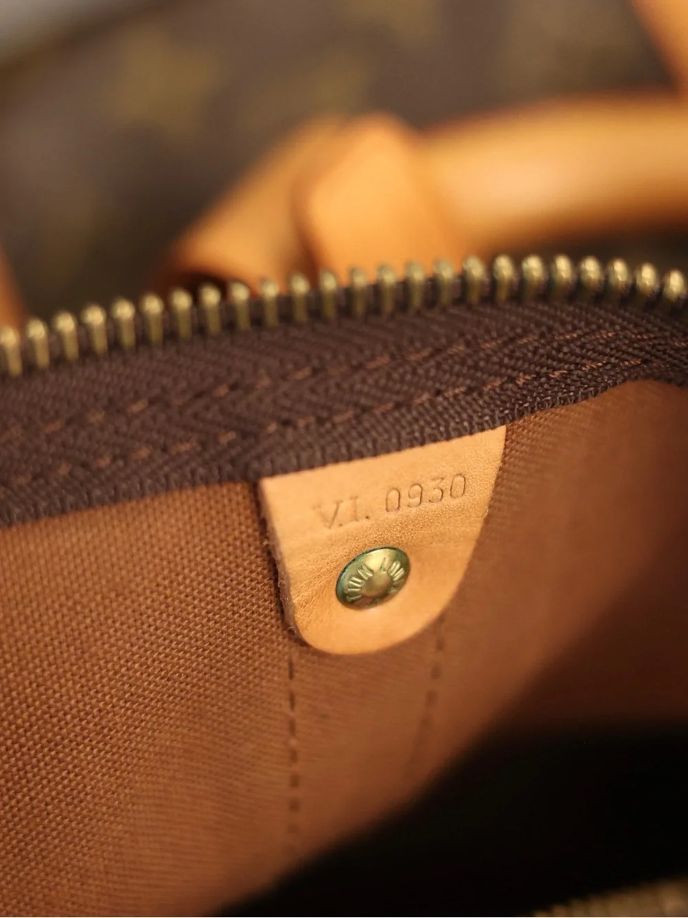 Louis Vuitton Brown Monogram Canvas Duffel with Tan Leather Trim